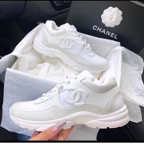 chanel all white shoes|authentic chanel sneakers.